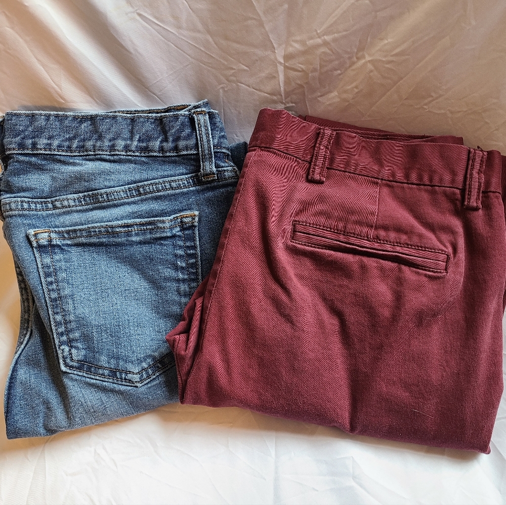 Set of 2 Old Navy Men's 33 x 30 Ultimate Slim Pants Skinny Jeans